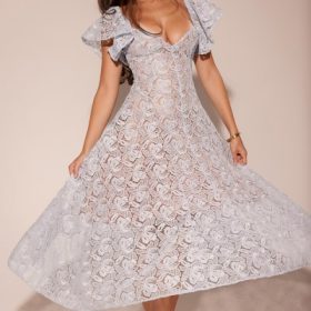 Austen Bluebell Floral Lace Midi Dress - Image 11
