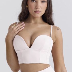 Pabla Ballerina Pink Cropped Bralette Top - Image 5