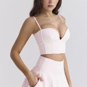 Pabla Ballerina Pink Cropped Bralette Top - Image 9