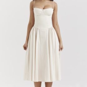 Samaria Vintage Cream Corset Sundress - Image 5