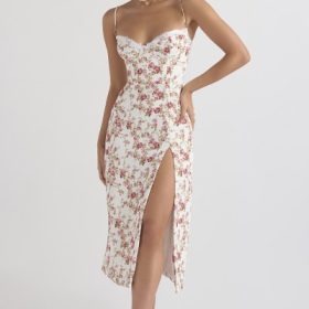 Charlotte Rose Print Corset Midi Sundress - Image 8