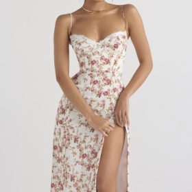 Charlotte Rose Print Corset Midi Sundress - Image 9
