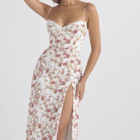 Charlotte Rose Print Corset Midi Sundress - Image 10