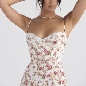 Charlotte Rose Print Corset Midi Sundress - Image 11