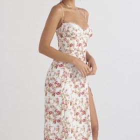 Charlotte Rose Print Corset Midi Sundress - Image 12
