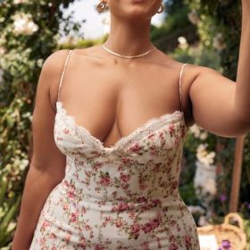 Charlotte Rose Print Corset Midi Sundress - Image 18