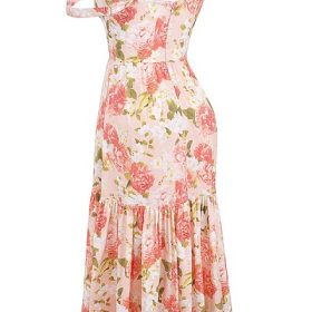 Elia Pink Peony Print Cotton Midi Sundress - Image 3