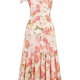 Elia Pink Peony Print Cotton Midi Sundress - Image 4