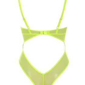 Nadia Neon Yellow Lace Bodysuit - Image 2