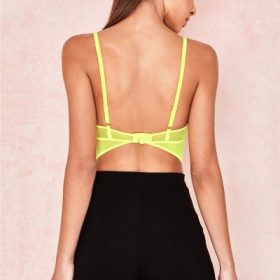 Nadia Neon Yellow Lace Bodysuit - Image 10