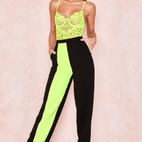 Nadia Neon Yellow Lace Bodysuit - Image 11