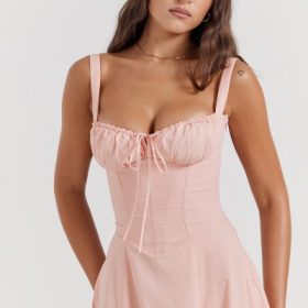 Carmen Baby Pink Bustier Sundress - Image 10