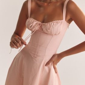 Carmen Baby Pink Bustier Sundress - Image 14