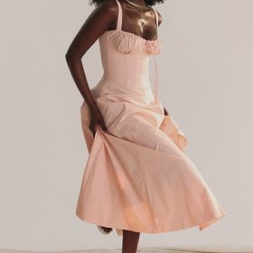 Carmen Baby Pink Bustier Sundress - Image 16
