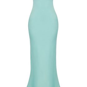 Alette Jade Satin Strapless Maxi Dress - Image 2