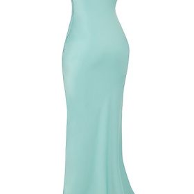 Alette Jade Satin Strapless Maxi Dress - Image 3