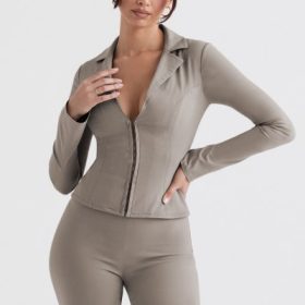 Zakira Smoke Fitted Shirt - Image 5