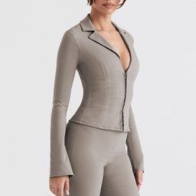 Zakira Smoke Fitted Shirt - Image 8