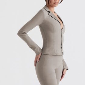 Zakira Smoke Fitted Shirt - Image 9