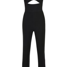 Yasmeen Black Bandage Jumpsuit - Image 2