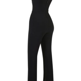 Yasmeen Black Bandage Jumpsuit - Image 3