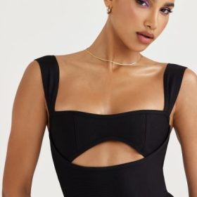Yasmeen Black Bandage Jumpsuit - Image 9