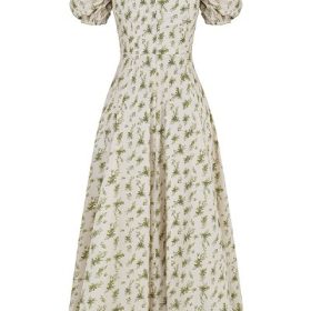 Tallulah Garden Print Puff Sleeve Midi Sundress - Image 4