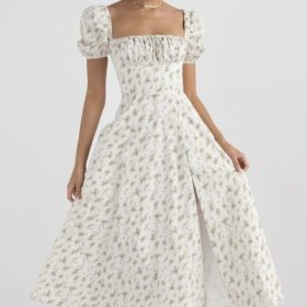 Tallulah Garden Print Puff Sleeve Midi Sundress - Image 9
