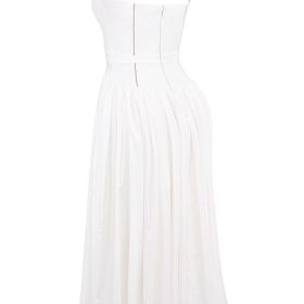 Ysabella White Cotton Maxi Sundress - Image 3