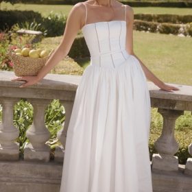 Ysabella White Cotton Maxi Sundress - Image 5