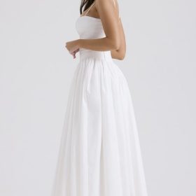 Ysabella White Cotton Maxi Sundress - Image 10