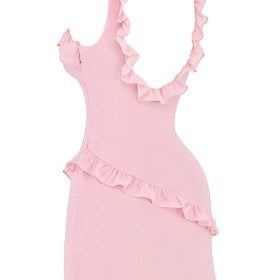 Tania Pink Quartz Ruffle Mini Dress - Image 3