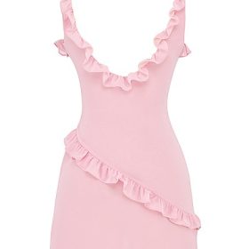 Tania Pink Quartz Ruffle Mini Dress - Image 4