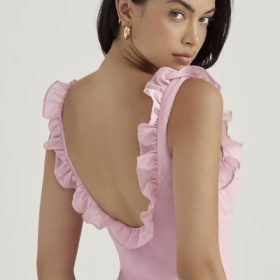 Tania Pink Quartz Ruffle Mini Dress - Image 13