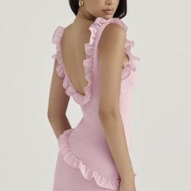 Tania Pink Quartz Ruffle Mini Dress - Image 14