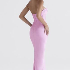Charmaine Pink Corset Maxi Dress - Image 11