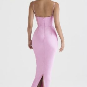 Charmaine Pink Corset Maxi Dress - Image 12