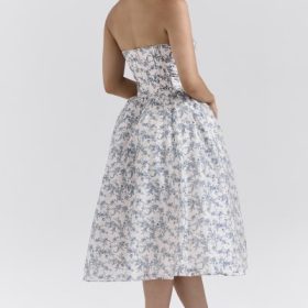 Bennett English Porcelain Print Strapless Sundress