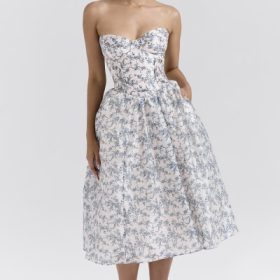 Bennett English Porcelain Print Strapless Sundress - Image 5
