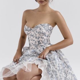 Bennett English Porcelain Print Strapless Sundress - Image 6