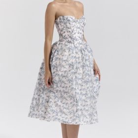 Bennett English Porcelain Print Strapless Sundress - Image 7