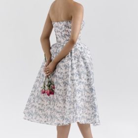 Bennett English Porcelain Print Strapless Sundress - Image 8