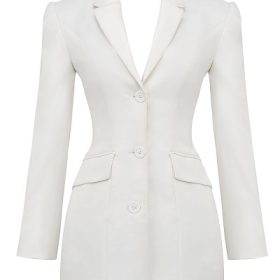 Amia White Blazer Mini Dress - Image 2