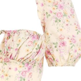 Tallulah Lemon Floral Puff Sleeve Midi Sundress - Image 4