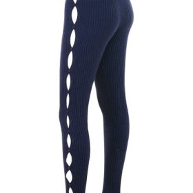 Belong Navy Ribbed Knit Trousers - Image 3