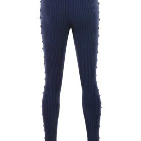 Belong Navy Ribbed Knit Trousers - Image 4