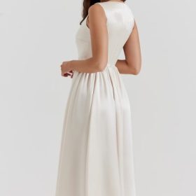 Shayla Vintage Cream Midi Dress - Image 12