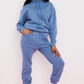 Sky Azure Fleece Back Jogging Trouser - Image 5