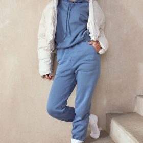 Sky Azure Fleece Back Jogging Trouser - Image 6