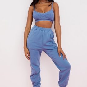 Sky Azure Fleece Back Jogging Trouser - Image 7